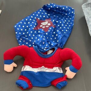 Bootique Red and Blue Superhero Dog Costume medium